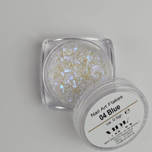 Bild 1 in Galerieansicht laden. Nail Art Flakes mit Farbwechsel 04) Blue