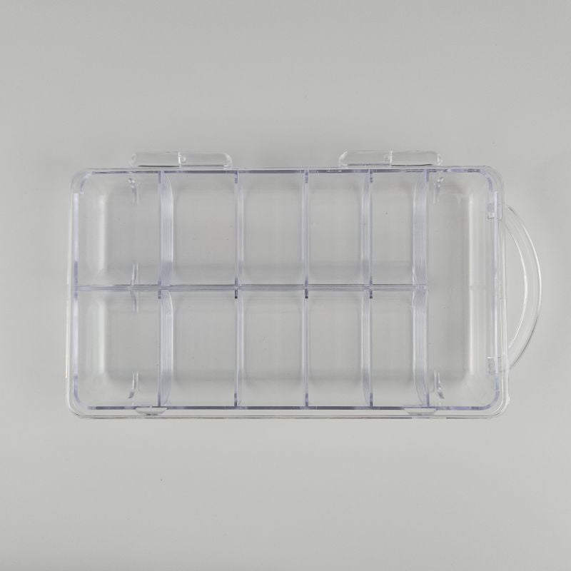Nail Tip Box für 100 Tips + Extrafach, leer