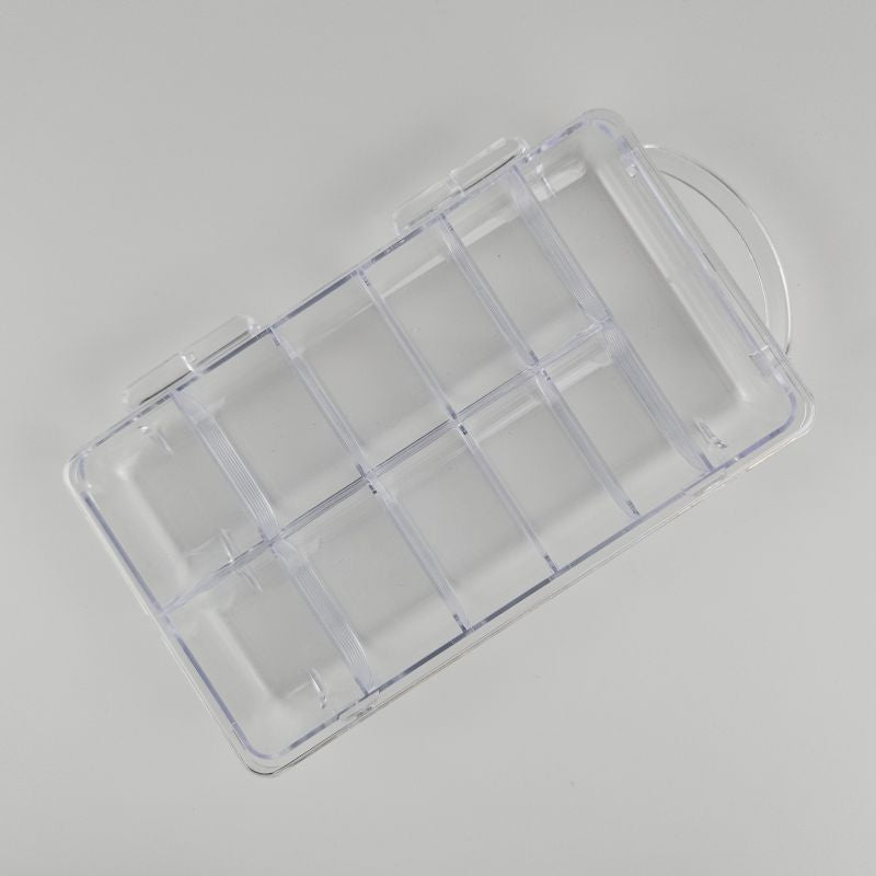 Nail Tip Box für 100 Tips + Extrafach, leer