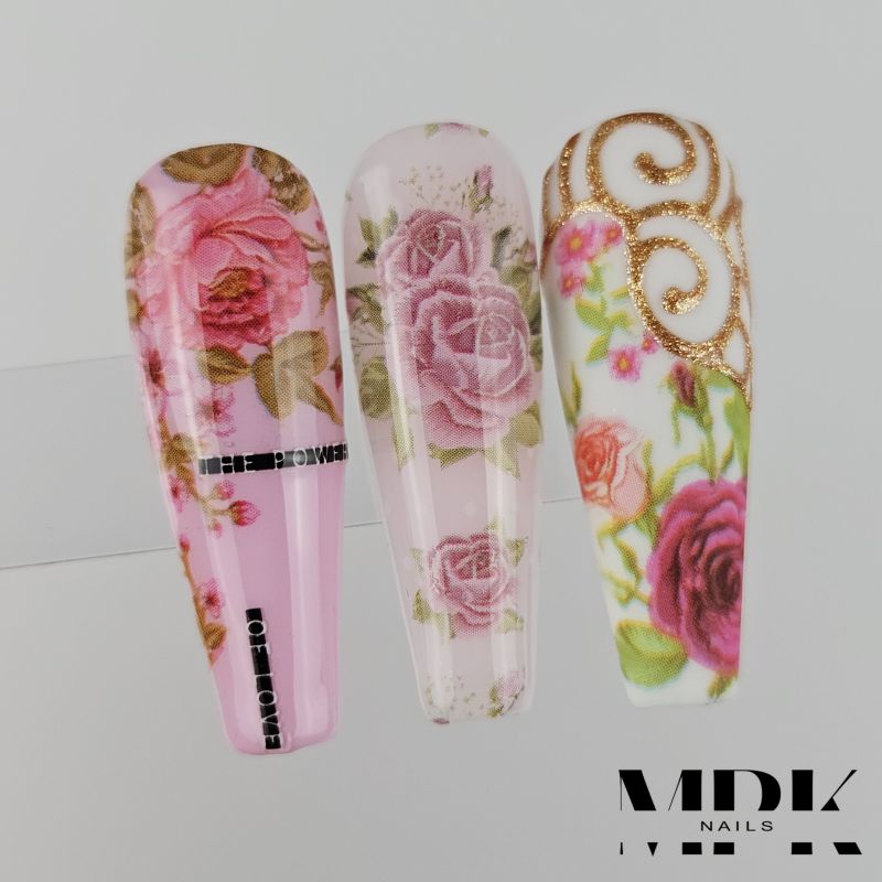 10x Nailart Transfer Folie in Box #29