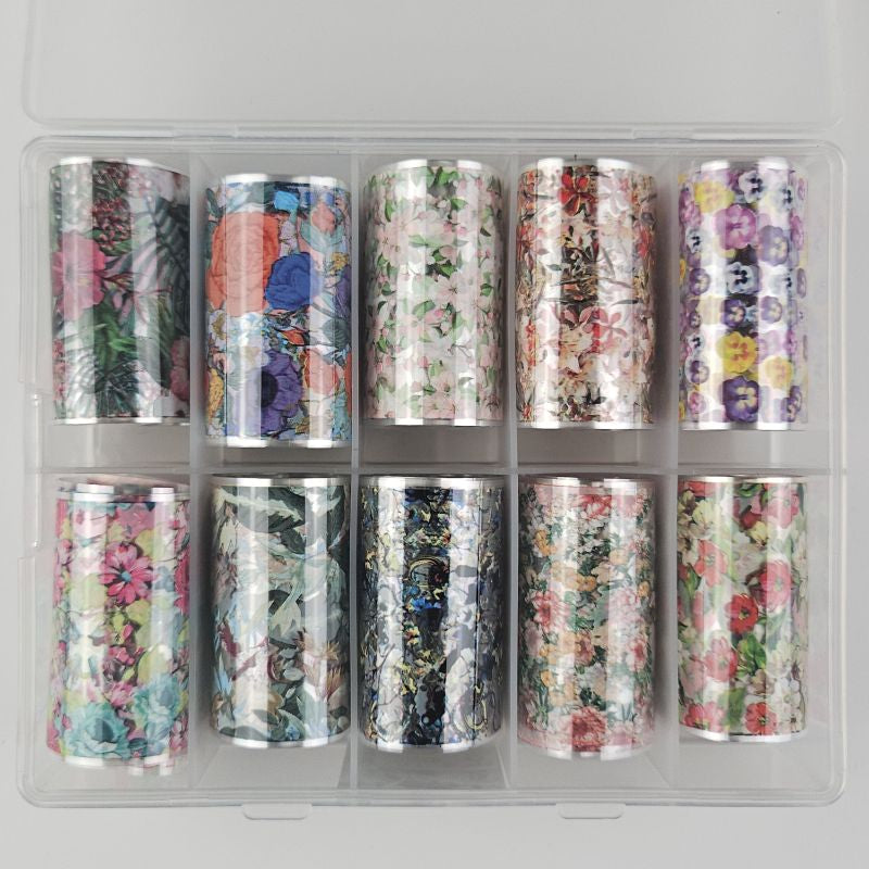 10x Nailart Transfer Folie in Box #11-10
