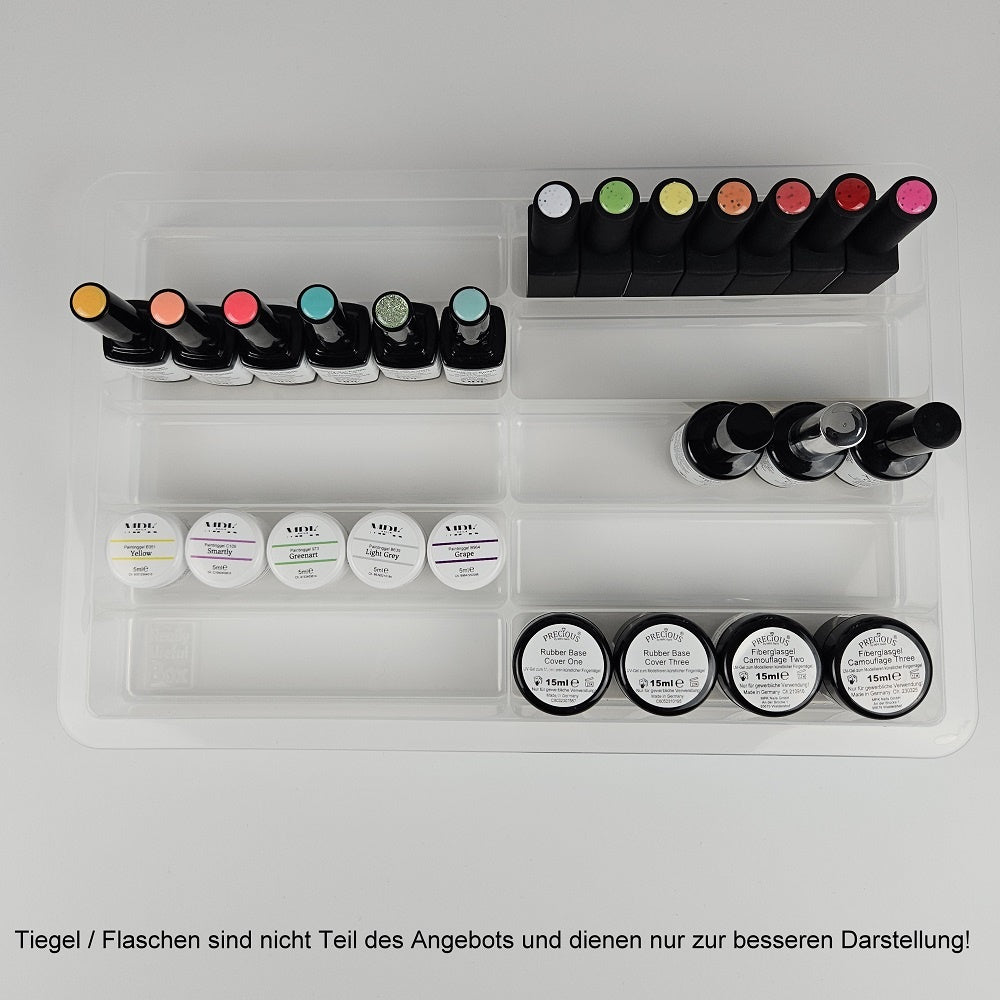 Stapelbox transparent für Farbgel, Gel Polish, Versiegler und mehr – MPK Nails GmbH
