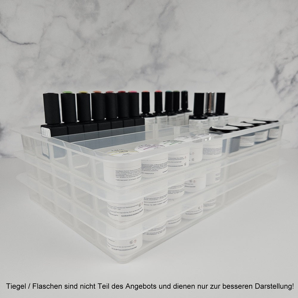 Stapelbox transparent für Farbgel, Gel Polish, Versiegler und mehr – MPK Nails GmbH