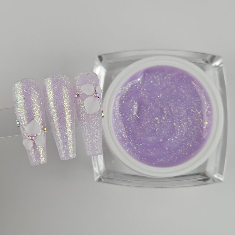 Glitter Builder Gel Lavender Pearl
