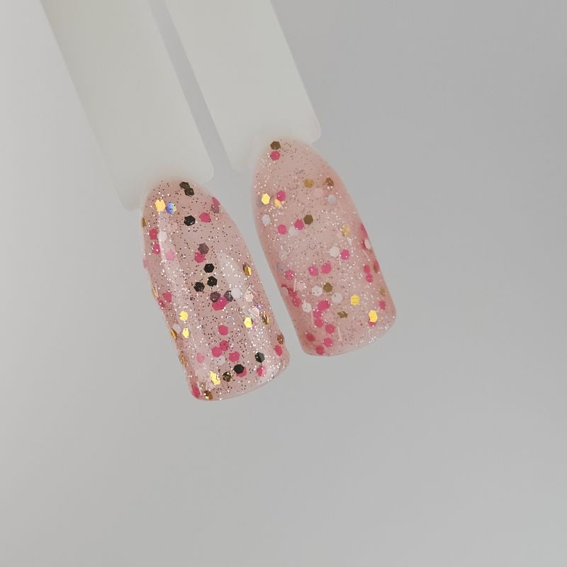 Luxury UV Nagellack A24 Pink Glitter Symphony