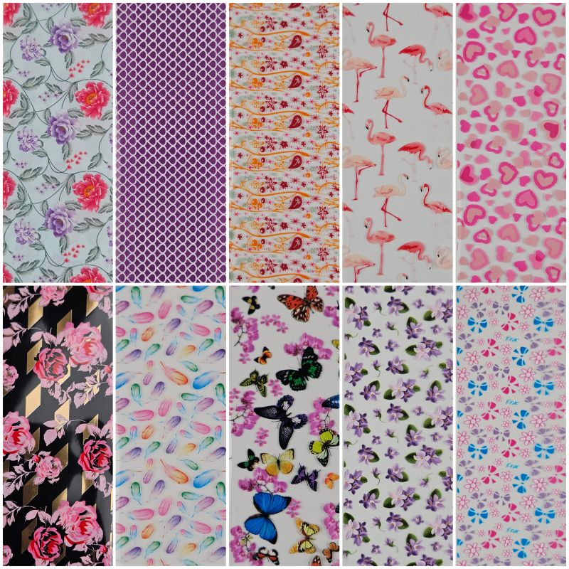 10x Nailart Transfer Folie in Box #26-07