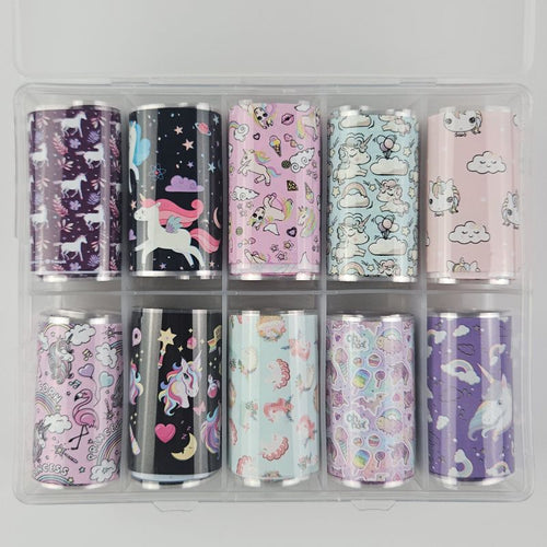 Bild 1 in Galerieansicht laden. 10x Nailart Transfer Folie in Box #28-06