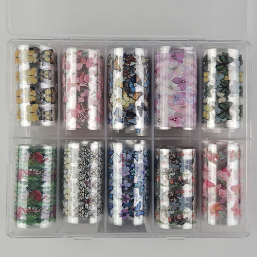 Bild 1 in Galerieansicht laden. 10x Nailart Transfer Folie in Box #29-06