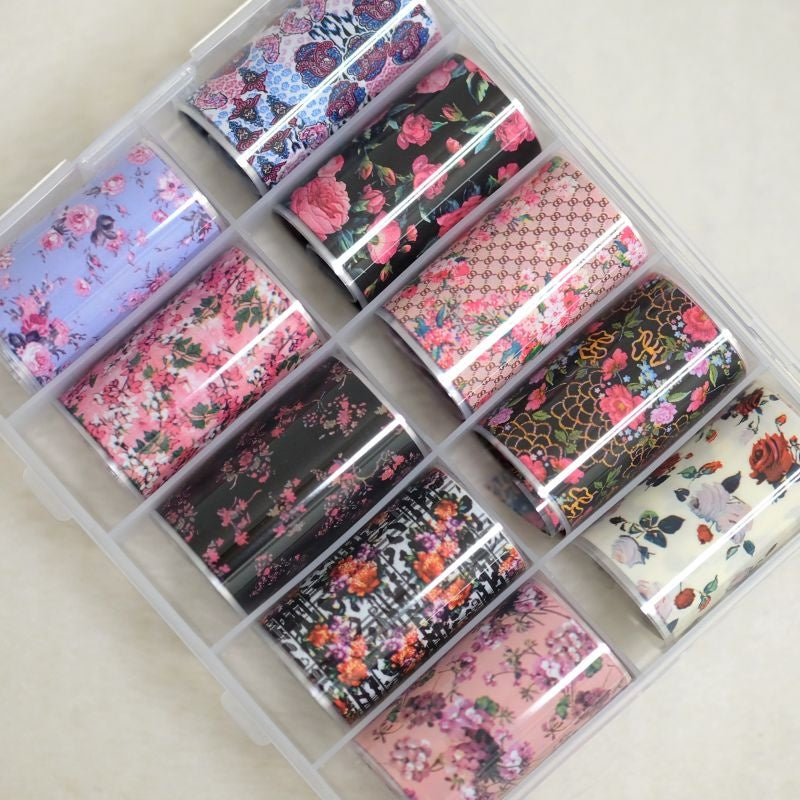 10x Nailart Transfer Folie in Box #32