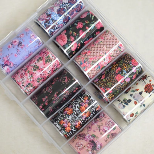 Bild 1 in Galerieansicht laden. 10x Nailart Transfer Folie in Box #32