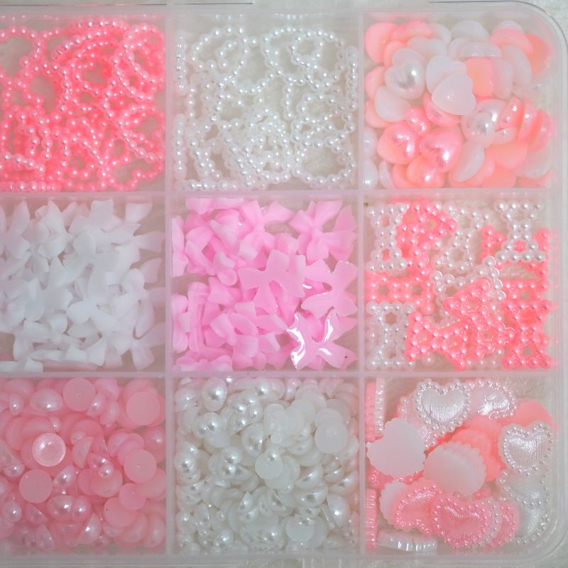 Nailart Overlays - Set in pink, weiß & rosa