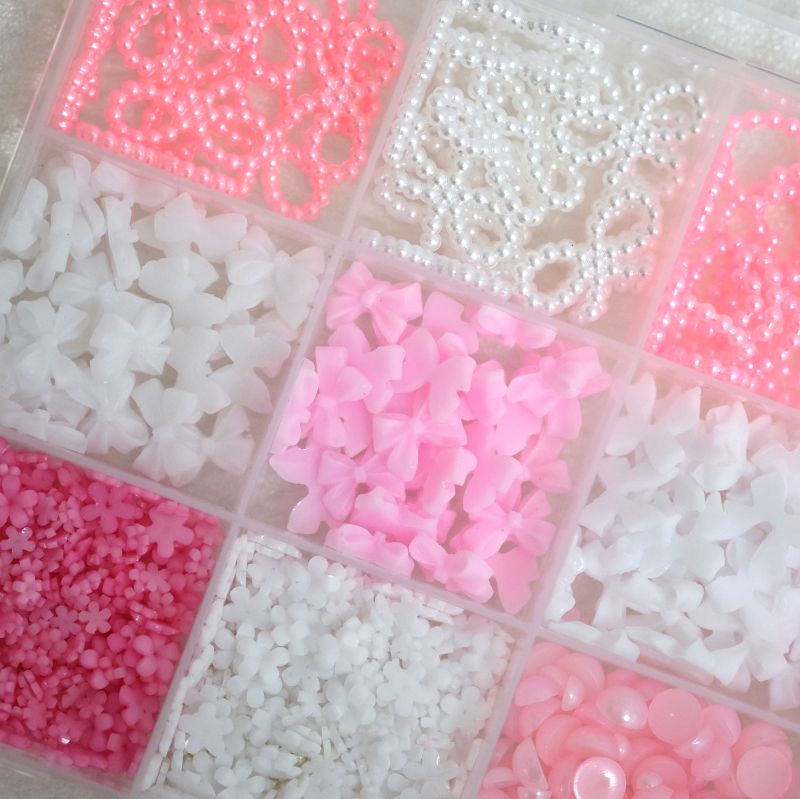 Nailart Overlays - Set in pink, weiß & rosa