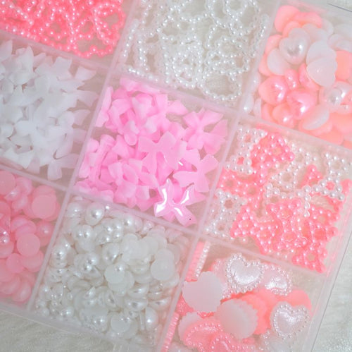 Bild 1 in Galerieansicht laden. Nailart Overlays - Set in pink, weiß & rosa