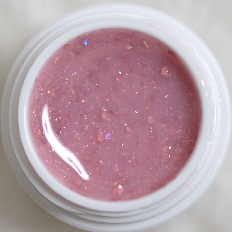 Glitter Builder Gel Rosé Confetti