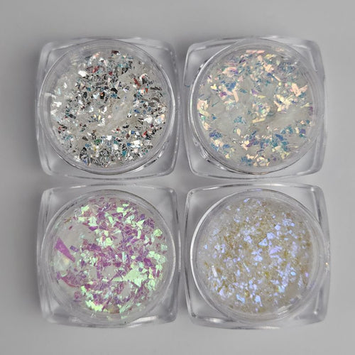 Bild 1 in Galerieansicht laden. 4x Nail Art Flakes mit Farbwechsel im Set