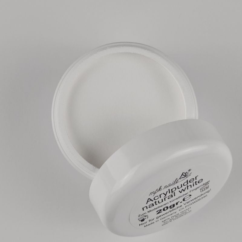 Acrylpuder Natural White 20gr. - ABVERKAUF