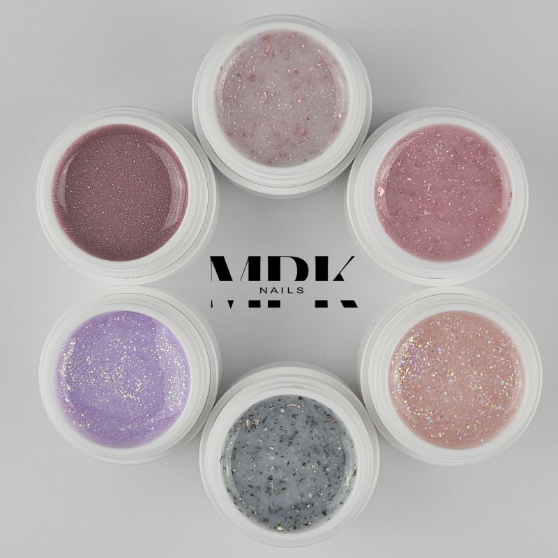 6x Glitter Builder Gel im Set