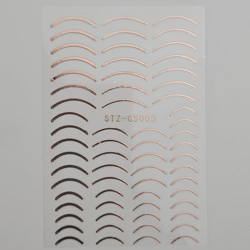 Bild 1 in Galerieansicht laden. Metallic Nail Sticker Stripes rosegold - gebogen