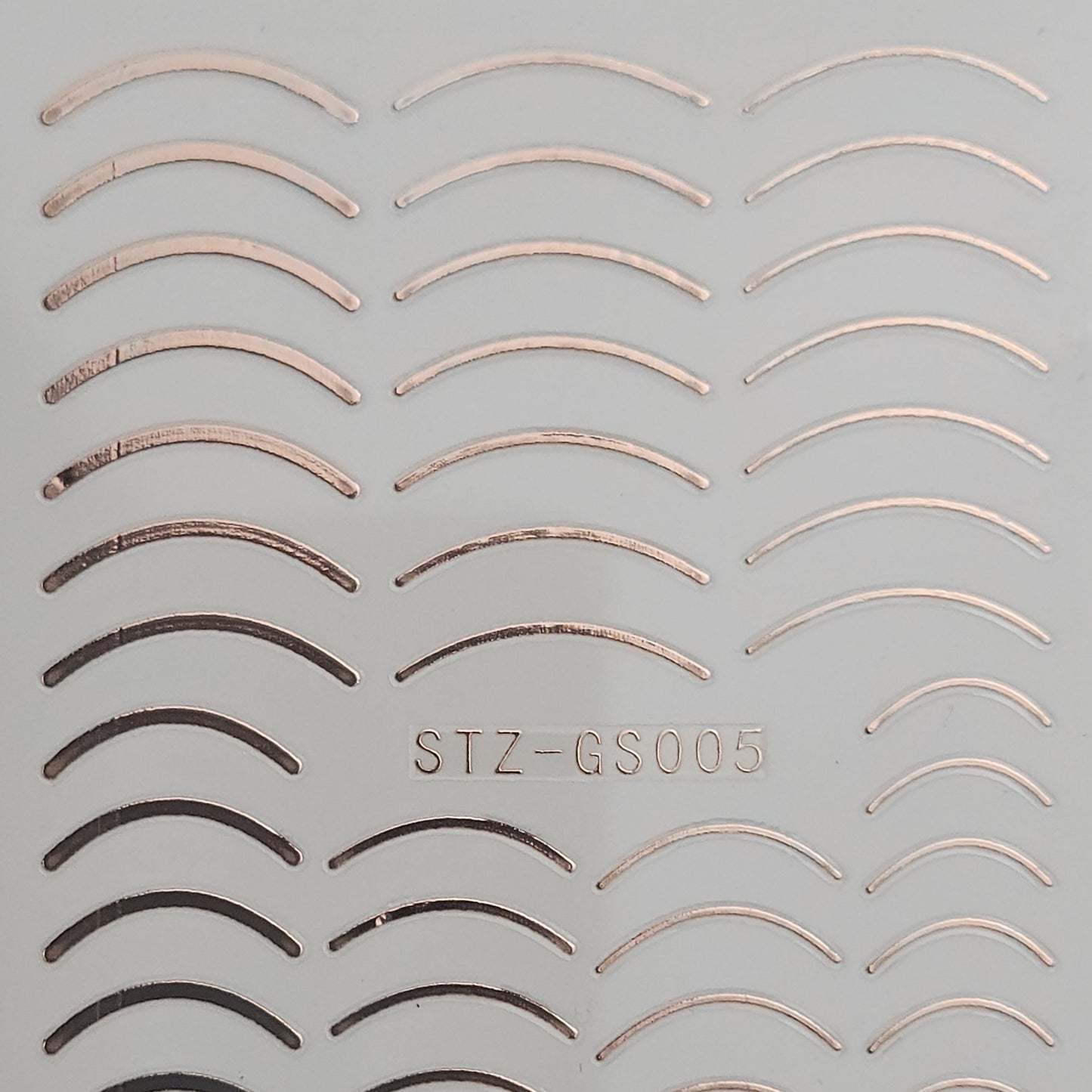 Metallic Nail Sticker Stripes rosegold - gebogen