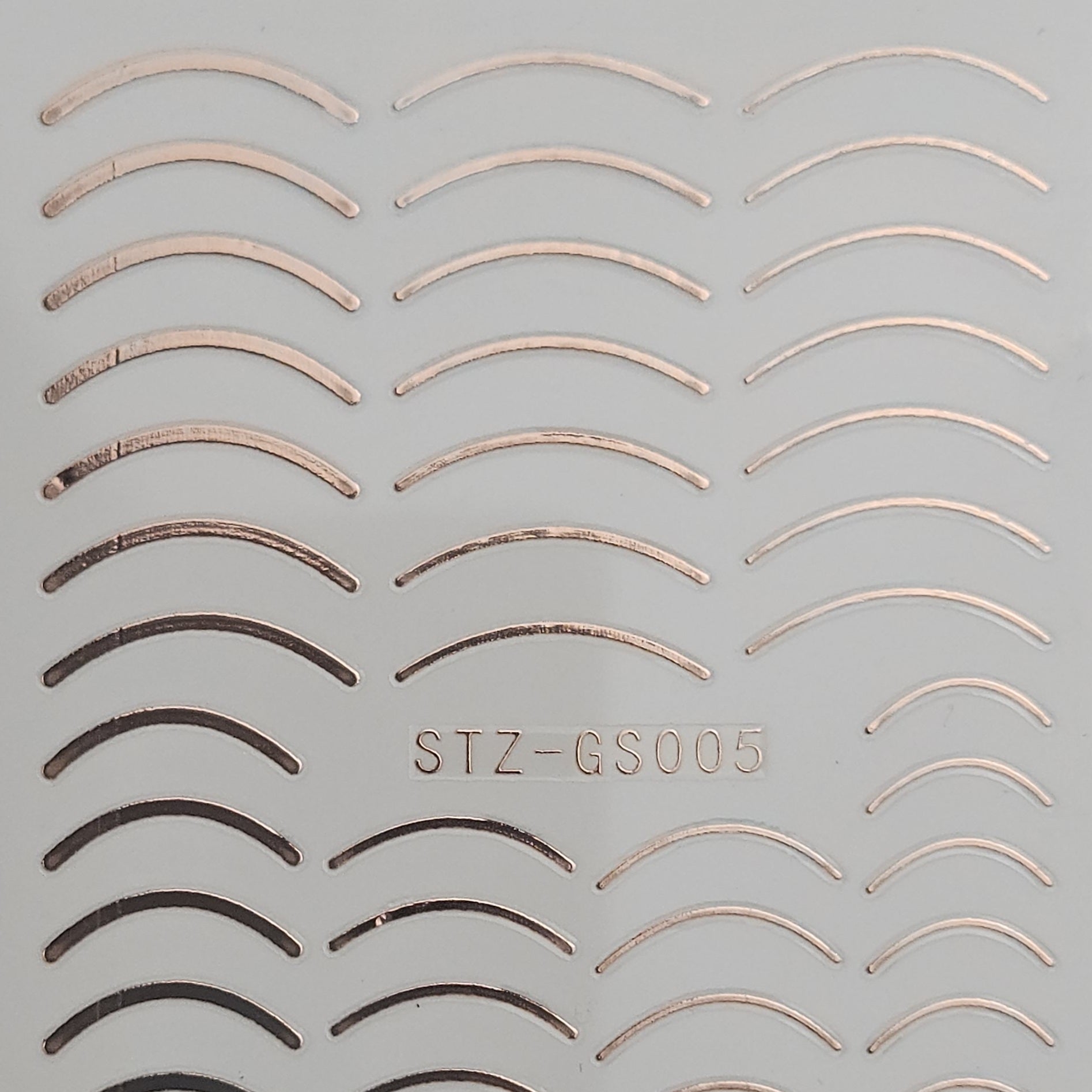 Metallic Nail Sticker Stripes rosegold - gebogen