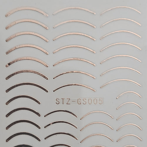 Bild 1 in Galerieansicht laden. Metallic Nail Sticker Stripes rosegold - gebogen