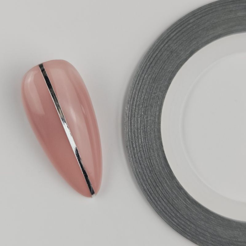 Nailart Zierstreifen silber