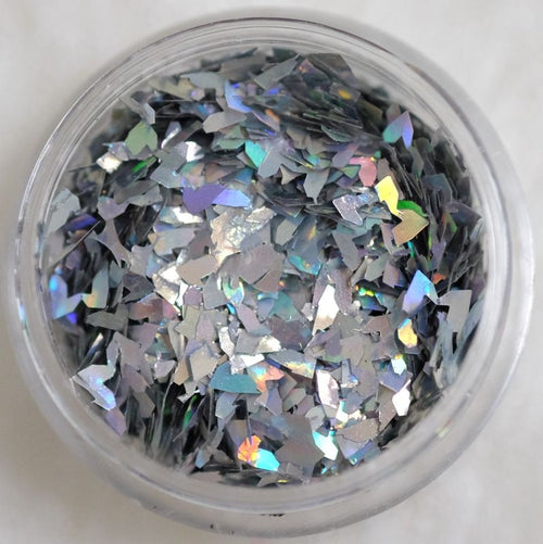 Bild 1 in Galerieansicht laden. Nail Art Glitter Flakes 10 - Holo Silber