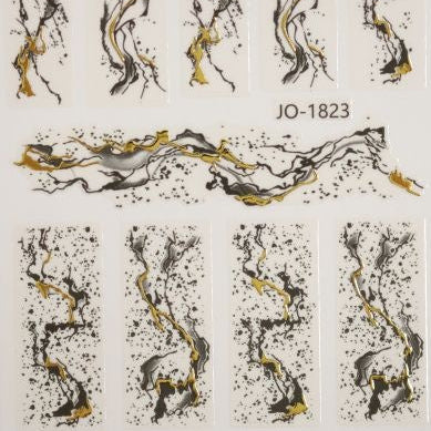 Bild 1 in Galerieansicht laden. Nail Sticker Wellen gold/schwarz ST1823