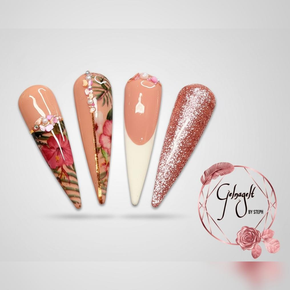 Nailart Zierstreifen Kupfer